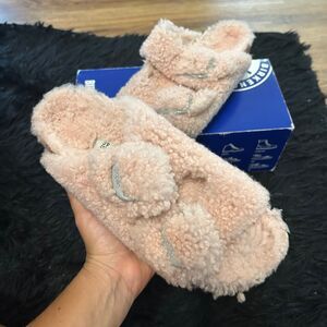 BIRKENSTOCK PAPILLIO Arizona pink fur sandals slippers shoes women’s eur 39